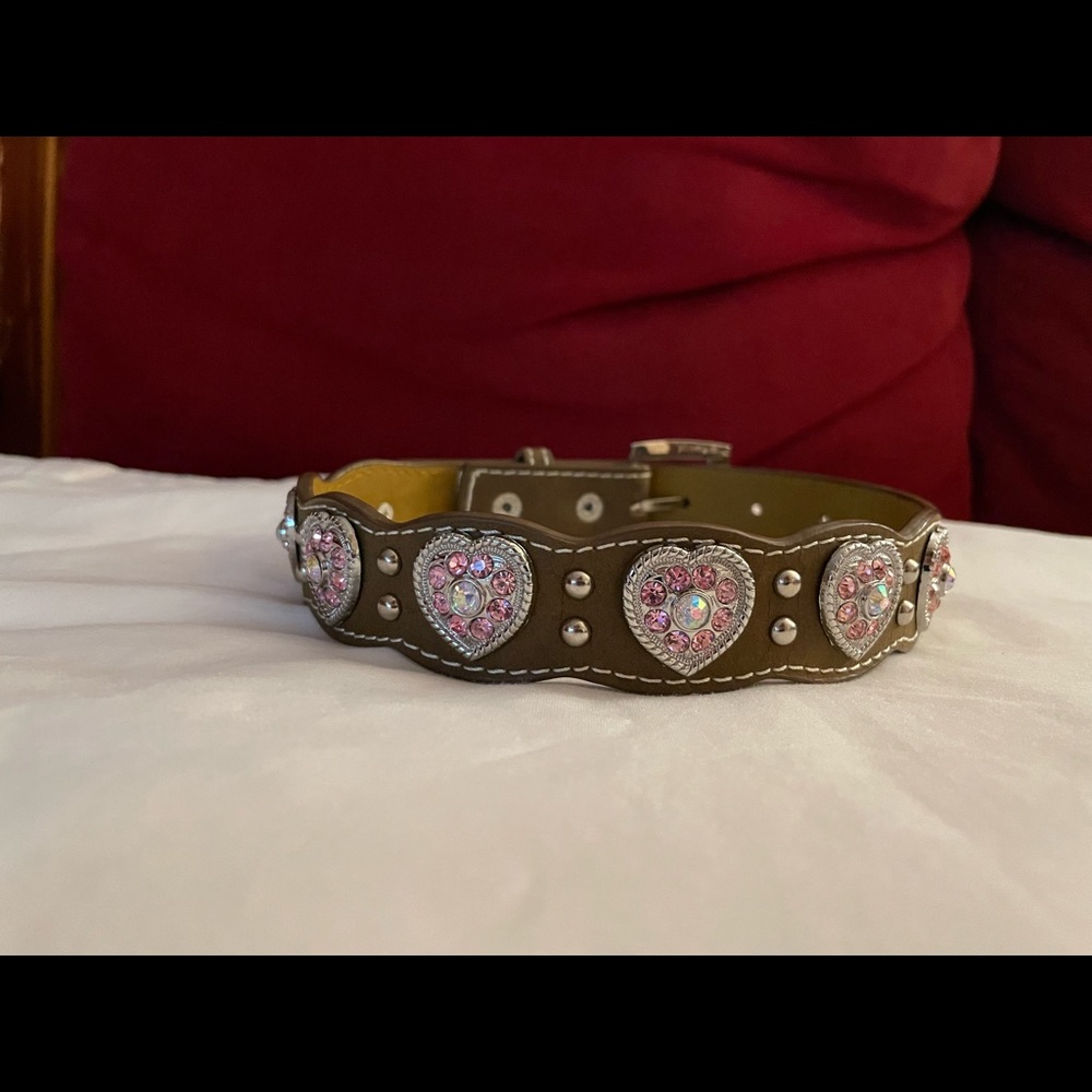 Girls Nocona Pink Rhinestone Belt